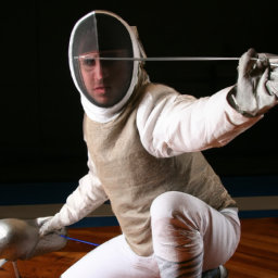 fencer preparing to attack